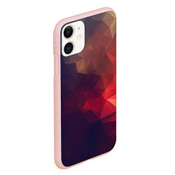 Чехол iPhone 11 матовый Лавовый вектор, цвет: 3D-светло-розовый — фото 2