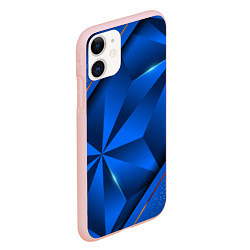 Чехол iPhone 11 матовый 3D абстрактные фигуры BLUE, цвет: 3D-светло-розовый — фото 2