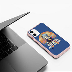 Чехол iPhone 11 матовый Shiro princess, цвет: 3D-светло-розовый — фото 2