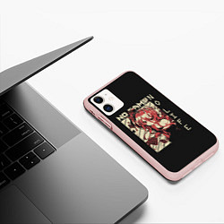 Чехол iPhone 11 матовый Нет игры нет жизни Широ, цвет: 3D-светло-розовый — фото 2