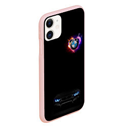 Чехол iPhone 11 матовый BMW Car, цвет: 3D-светло-розовый — фото 2