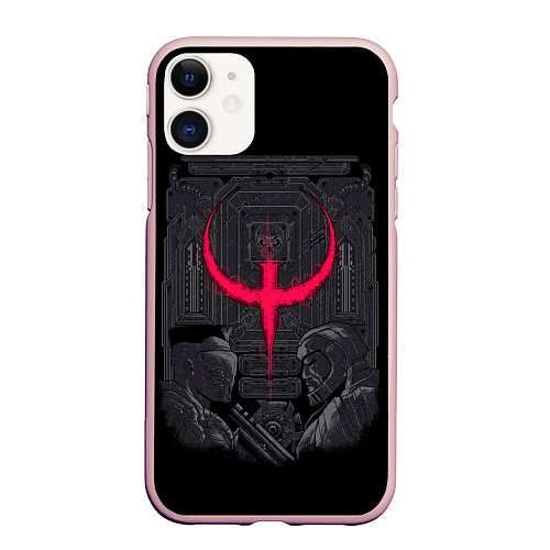 Чехол iPhone 11 матовый Quake tournament / 3D-Светло-розовый – фото 1