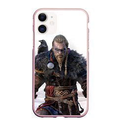 Чехол iPhone 11 матовый Assassin?s Creed Вальгалла, цвет: 3D-светло-розовый