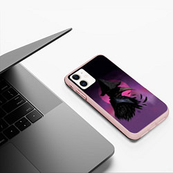 Чехол iPhone 11 матовый Эйлин, цвет: 3D-светло-розовый — фото 2