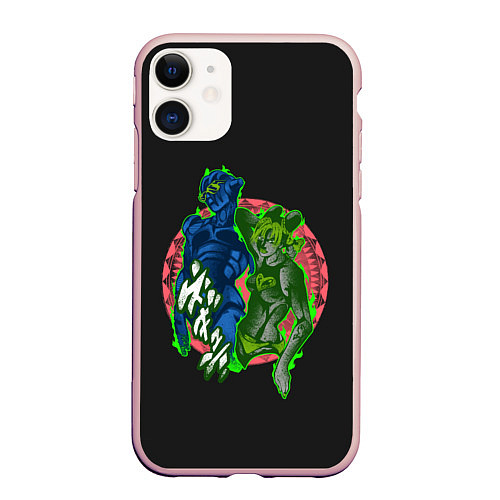 Чехол iPhone 11 матовый Stone Ocean JoJo / 3D-Светло-розовый – фото 1