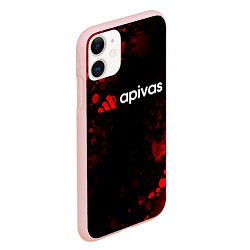 Чехол iPhone 11 матовый Apivas - Краска, цвет: 3D-светло-розовый — фото 2