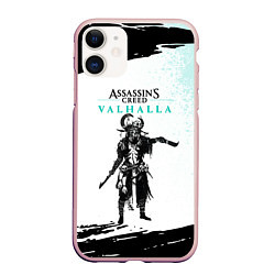 Чехол iPhone 11 матовый АССАСИН КРИД ASSASSINS CREED VALHALLA Z, цвет: 3D-светло-розовый