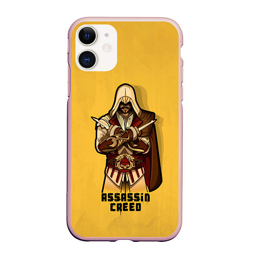 Чехол iPhone 11 матовый Тихий убийца / 3D-Светло-розовый – фото 1