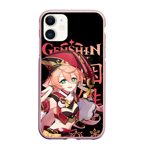 Чехол iPhone 11 матовый Янь Фэй Genshin Impact / 3D-Светло-розовый – фото 1