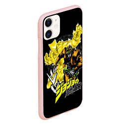 Чехол iPhone 11 матовый Дио Брандо - JoJos Bizarre Adventure, цвет: 3D-светло-розовый — фото 2