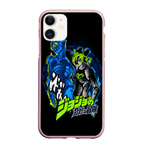 Чехол iPhone 11 матовый Джолин Куджо, JoJos Bizarre Adventure / 3D-Светло-розовый – фото 1