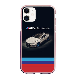 Чехол iPhone 11 матовый BMW CLS 3 0 PERFORMANCE, цвет: 3D-светло-розовый