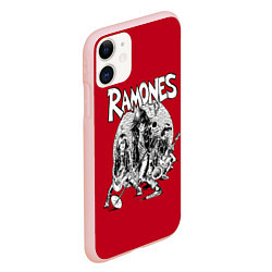 Чехол iPhone 11 матовый BW Ramones, цвет: 3D-светло-розовый — фото 2