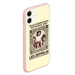 Чехол iPhone 11 матовый Led Zeppelin - Texas International Pop Festival 19, цвет: 3D-светло-розовый — фото 2