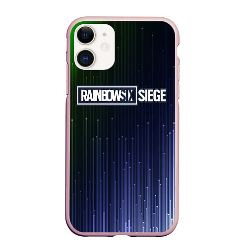 Чехол iPhone 11 матовый RAINBOW SIX SIEGE Абстракция / 3D-Светло-розовый – фото 1