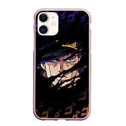 Чехол iPhone 11 матовый JOJOS BIZARRE ADVENTURE ЛИЦО ГЕРОЯ, цвет: 3D-светло-розовый