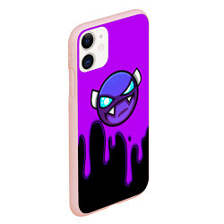 Чехол iPhone 11 матовый Geometry Dash - Геометри Дэш игра, цвет: 3D-светло-розовый — фото 2