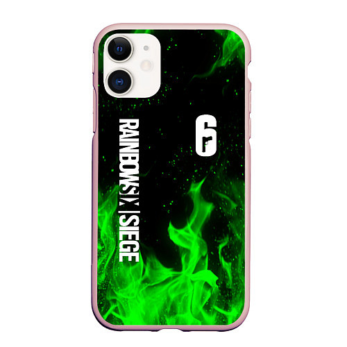 Чехол iPhone 11 матовый RAINBOW SIX SIEGE FIRE CAVIERA / 3D-Светло-розовый – фото 1