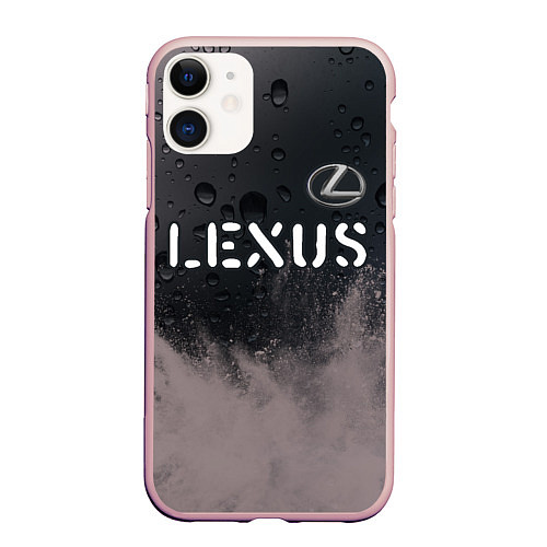 Чехол iPhone 11 матовый LEXUS Lexus - Краски / 3D-Светло-розовый – фото 1