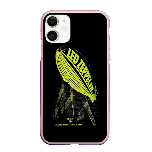 Чехол iPhone 11 матовый Led Zeppelin Лед Зеппелин / 3D-Светло-розовый – фото 1