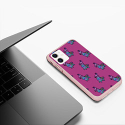 Чехол iPhone 11 матовый Фортнайт лама Fortnite lama, цвет: 3D-светло-розовый — фото 2