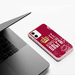 Чехол iPhone 11 матовый Её величество Прекрасная Ольга, цвет: 3D-светло-розовый — фото 2