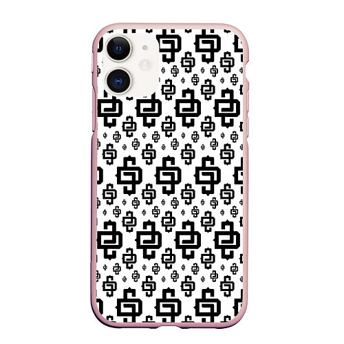 Чехол iPhone 11 матовый White Pattern Dope Camo Dope Street Market / 3D-Светло-розовый – фото 1