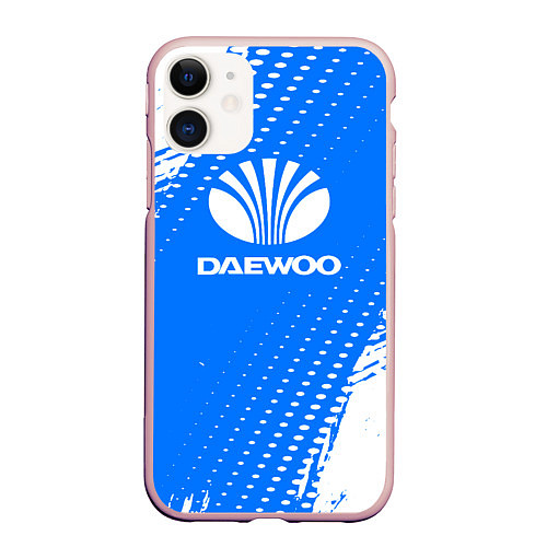 Чехол iPhone 11 матовый DAEWOO Autosport / 3D-Светло-розовый – фото 1