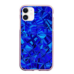 Чехол iPhone 11 матовый Fashion pattern, цвет: 3D-светло-розовый