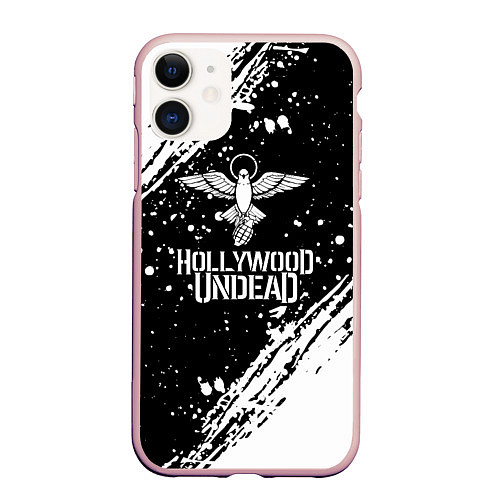 Чехол iPhone 11 матовый Hollywood undead / 3D-Светло-розовый – фото 1