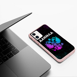 Чехол iPhone 11 матовый Данила Россия, цвет: 3D-светло-розовый — фото 2