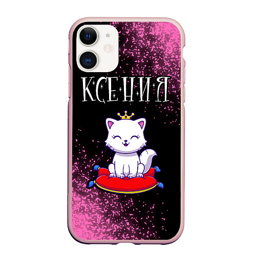 Чехол iPhone 11 матовый Ксения КОШКА Арт / 3D-Светло-розовый – фото 1