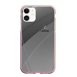 Чехол iPhone 11 матовый Lexus - абстракция - sport, цвет: 3D-светло-розовый