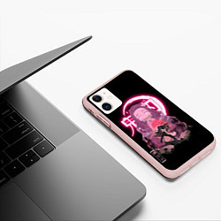 Чехол iPhone 11 матовый НЕЗУКО КЛИНОК, РАССЕКАЮЩИЙ ДЕМОНОВ NEZUKO, цвет: 3D-светло-розовый — фото 2
