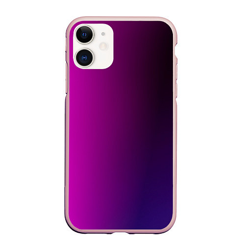 Чехол iPhone 11 матовый VIOLET gradient / 3D-Светло-розовый – фото 1