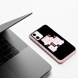 Чехол iPhone 11 матовый Ретро Браузер Кавай, цвет: 3D-светло-розовый — фото 2