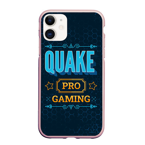 Чехол iPhone 11 матовый Игра Quake: pro gaming / 3D-Светло-розовый – фото 1