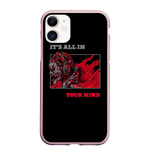 Чехол iPhone 11 матовый Its all in your mind / 3D-Светло-розовый – фото 1