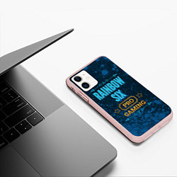 Чехол iPhone 11 матовый Игра Rainbow Six: pro gaming, цвет: 3D-светло-розовый — фото 2