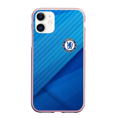 Чехол iPhone 11 матовый Chelsea Абстракция / 3D-Светло-розовый – фото 1