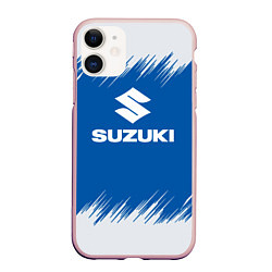 Чехол iPhone 11 матовый Suzuki - sport, цвет: 3D-светло-розовый