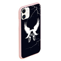 Чехол iPhone 11 матовый Hollywood Undead - молнии, цвет: 3D-светло-розовый — фото 2