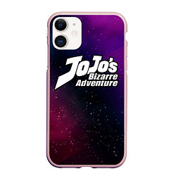 Чехол iPhone 11 матовый JoJo Bizarre Adventure gradient space, цвет: 3D-светло-розовый