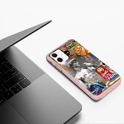 Чехол iPhone 11 матовый Gaming aesthetics - Art коллаж, цвет: 3D-светло-розовый — фото 2