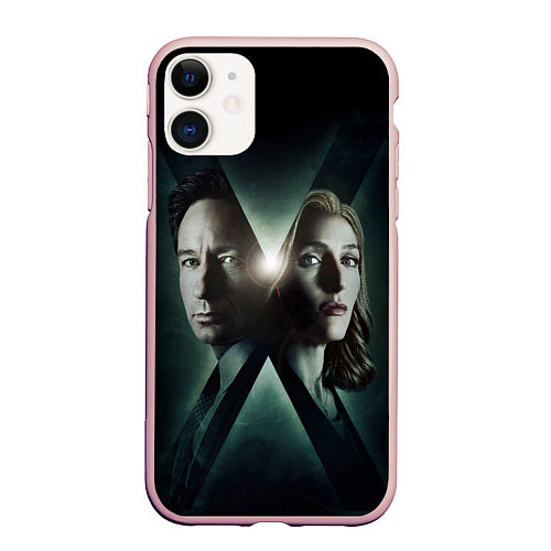 Чехол iPhone 11 матовый X - Files / 3D-Светло-розовый – фото 1