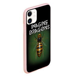 Чехол iPhone 11 матовый Imagine Dragons рок, цвет: 3D-светло-розовый — фото 2