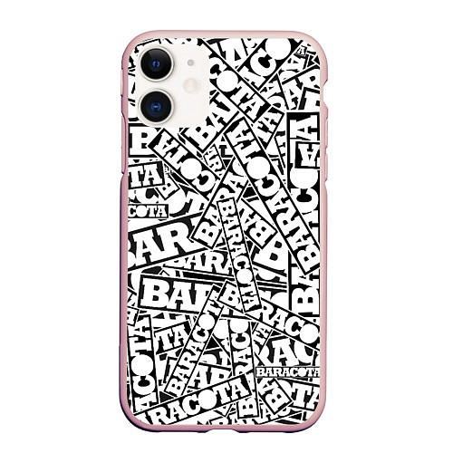Чехол iPhone 11 матовый Baracota Stickers / 3D-Светло-розовый – фото 1
