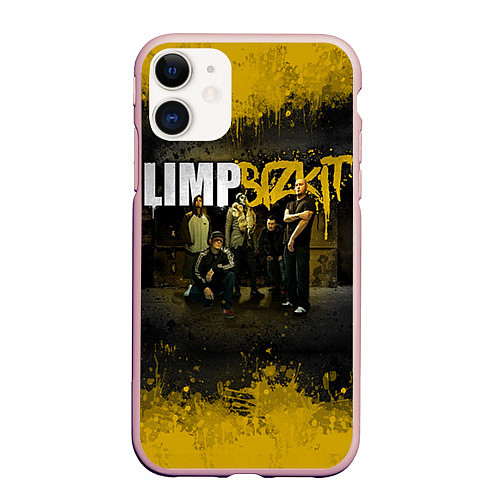 Чехол iPhone 11 матовый Limp Bizkit: Gold Street / 3D-Светло-розовый – фото 1