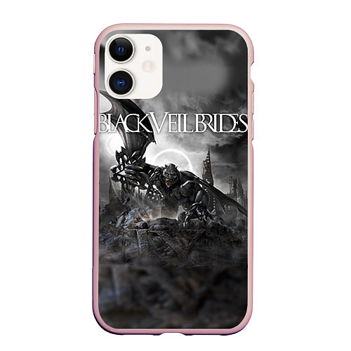 Чехол iPhone 11 матовый Black Veil Brides: Faithless / 3D-Светло-розовый – фото 1
