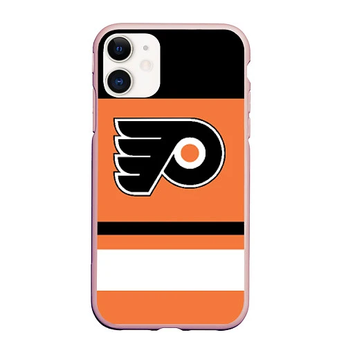 Чехол iPhone 11 матовый Philadelphia Flyers / 3D-Светло-розовый – фото 1